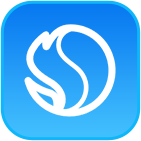 UC Browser app icon symbol for Ottocast wireless CarPlay adapter smartphone internet browsing support