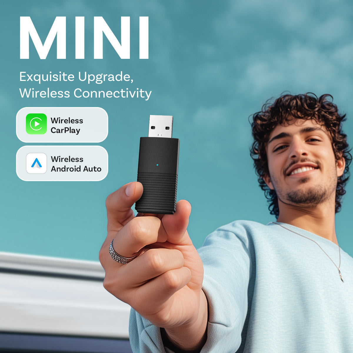 OTTOCAST Mini Ασύρματος Προσαρμογέας CarPlay/Android Auto