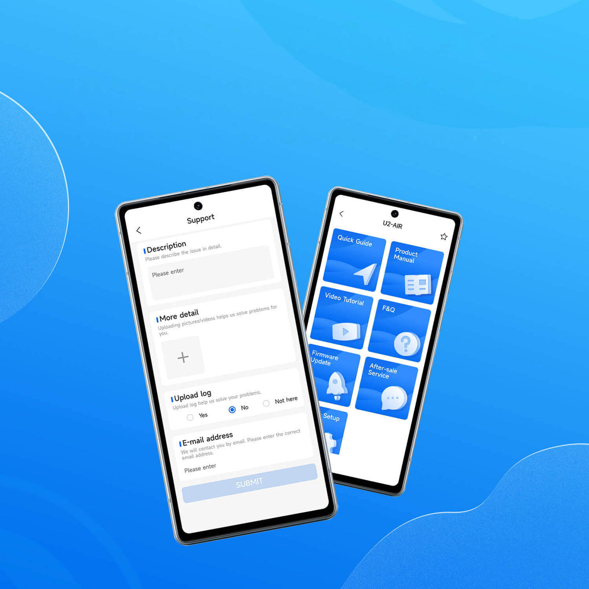 Ottocast mobile app with quick guide, firmware update, support and after sale service for CarPlay adapter