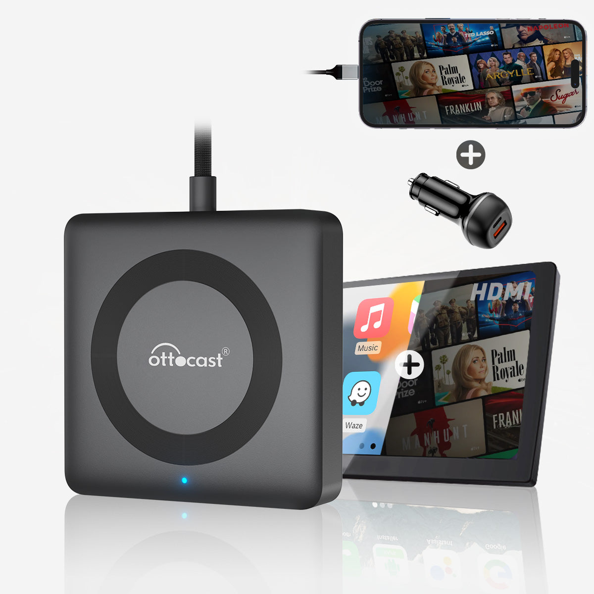Car TV Mate Pro - HDMI™ Multimedia & Kabelloser CarPlay Adapter