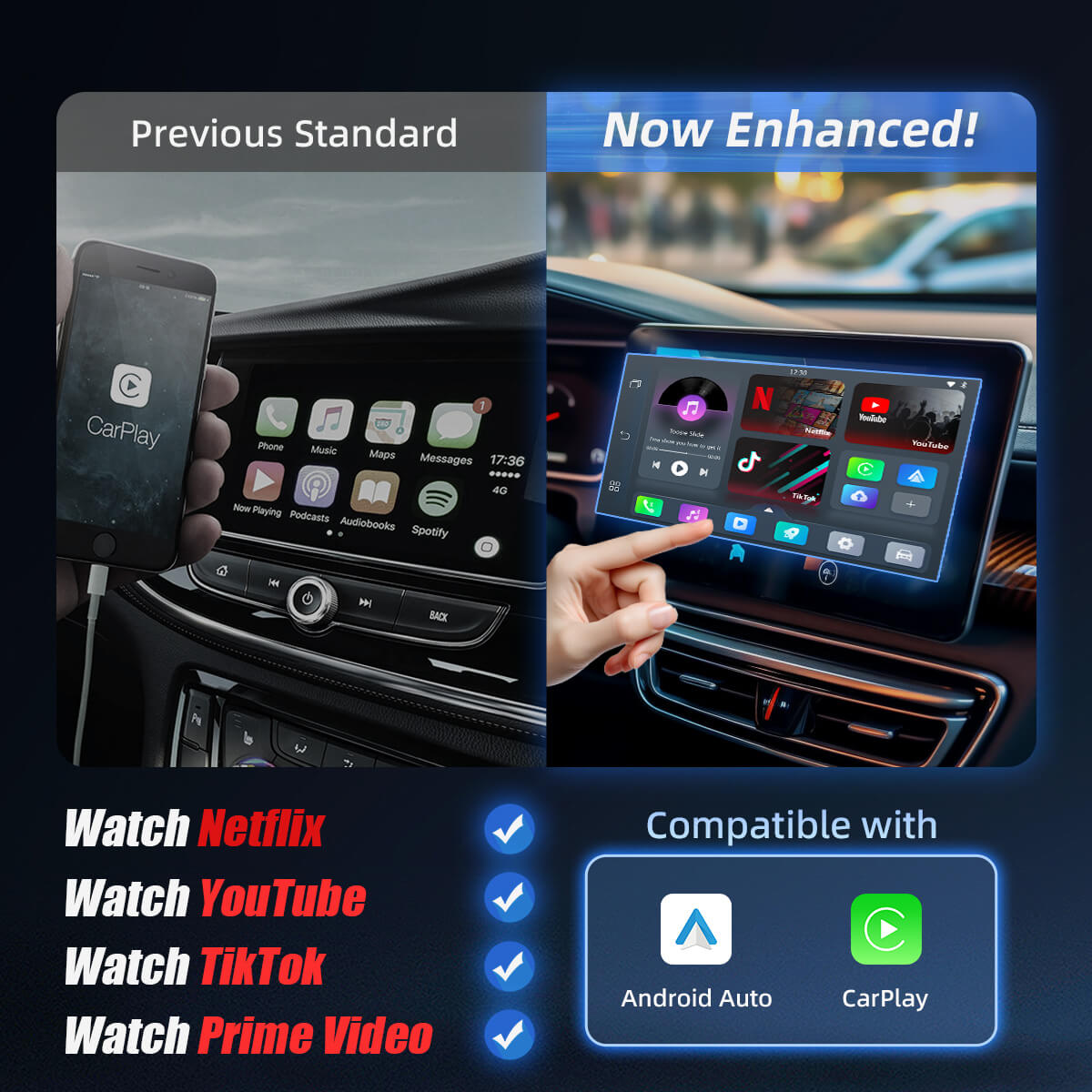 (SCORTE LIMITATE) Adattatore tutto in uno Play2Video Pro wireless CarPlay/Android Auto