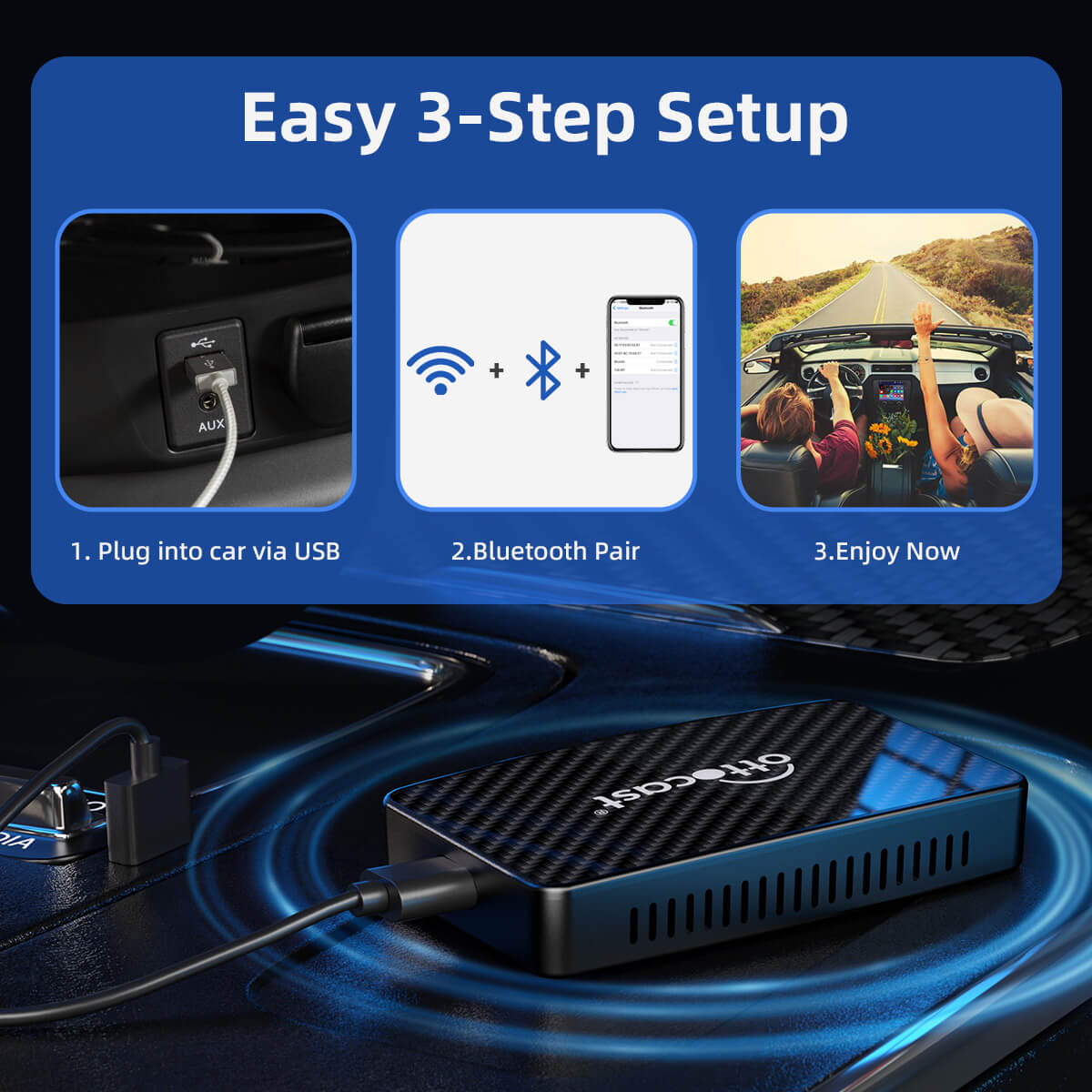 (STOCK LIMITADO) Adaptador todo en uno Play2Video Pro Wireless CarPlay/Android Auto