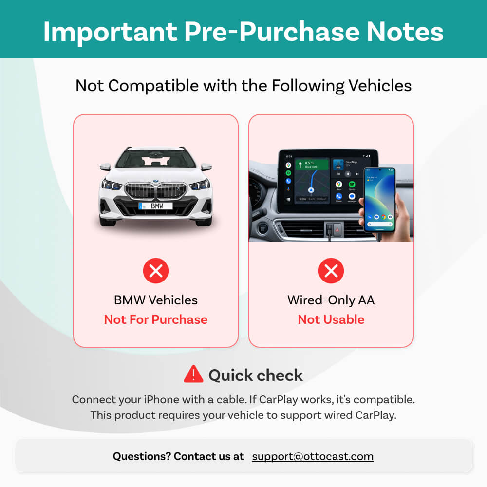 (Brug kode for 20% rabat: L15) Play2Video Ultra trådløs CarPlay/Android Auto alt-i-1 adapter