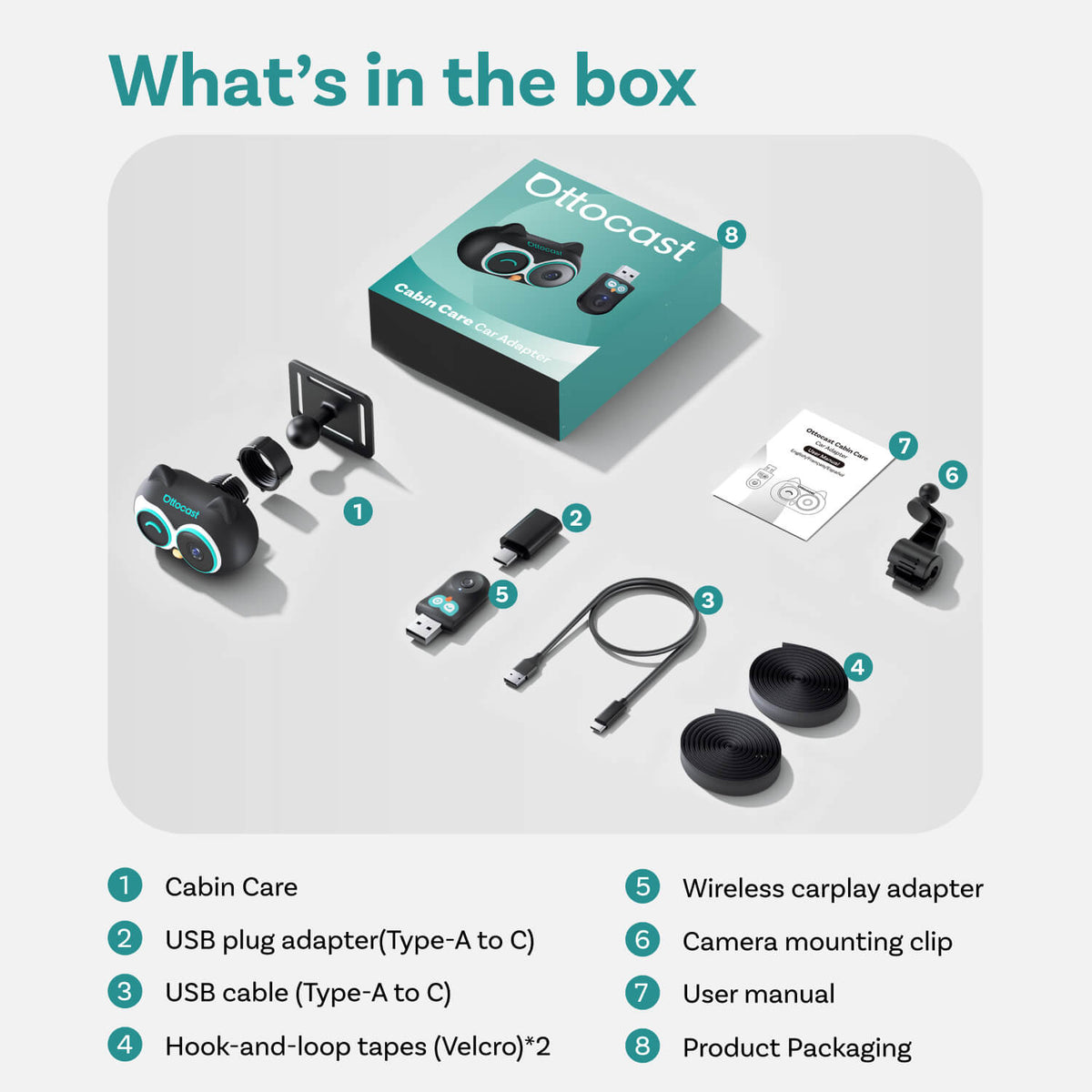 Adaptador inalámbrico CarPlay Cabin Care