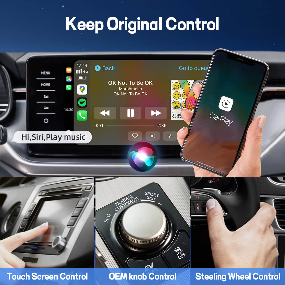 U2AIR Pro Ασύρματος Προσαρμογέας CarPlay