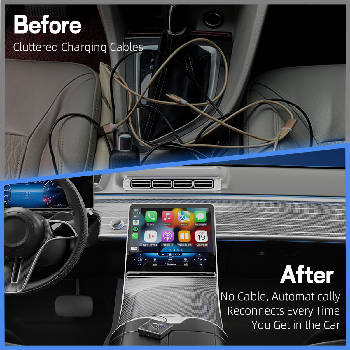 (Oferta especial de hoje 46% OFF) Adaptador Wireless CarPlay U2AIR Pro