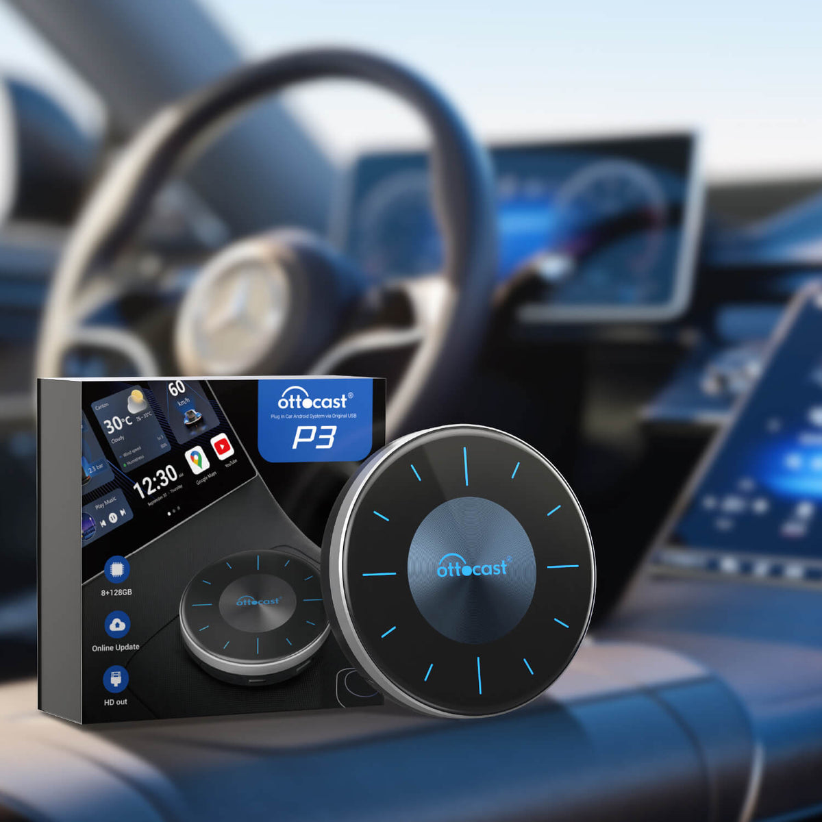 (Twitter specialerbjudande) OttoAibox P3 CarPlay AI-box
