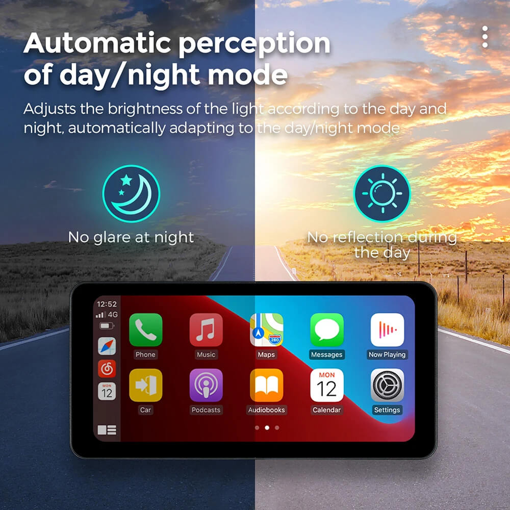 CarPlay Lite C5 Ultra Μοτοσυκλέτας Οθόνη GPS Android 12 με Κάμερα DVR