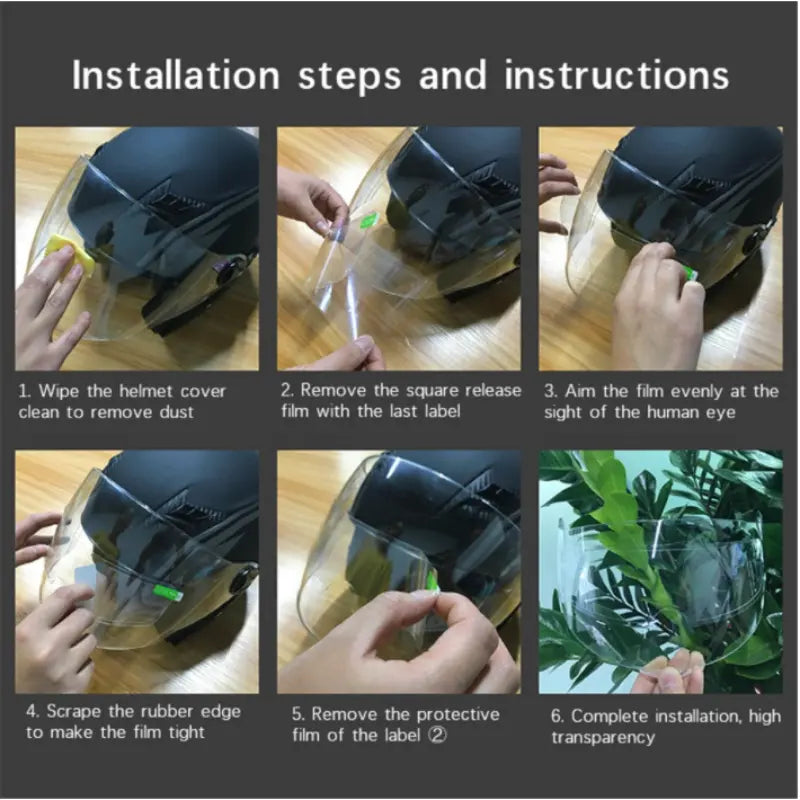 Película impermeable para lente de casco de motocicleta