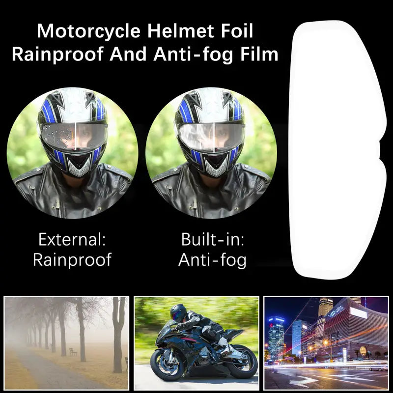 Película impermeable para lente de casco de motocicleta