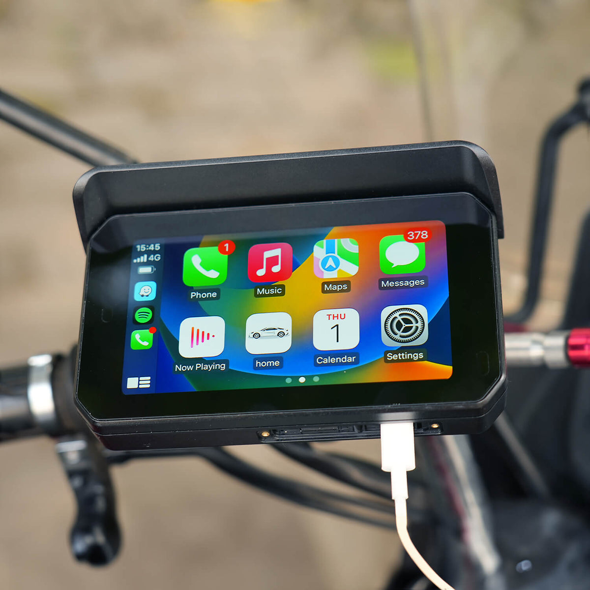 CarPlay Lite C5 SE bærbar motorcykel GPS trådløs CarPlay/Android Auto skærm