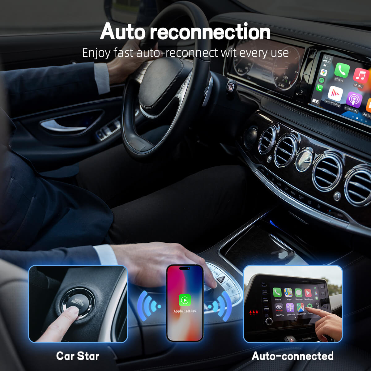 U2AIR Pro Ασύρματος Προσαρμογέας CarPlay