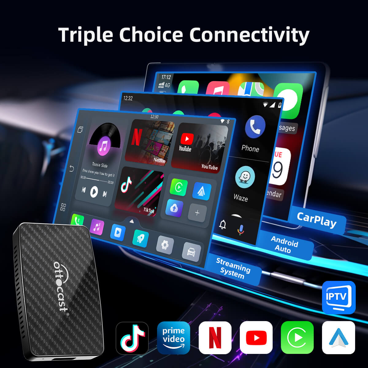 (STOCK LIMITADO) Adaptador todo en uno Play2Video Pro Wireless CarPlay/Android Auto