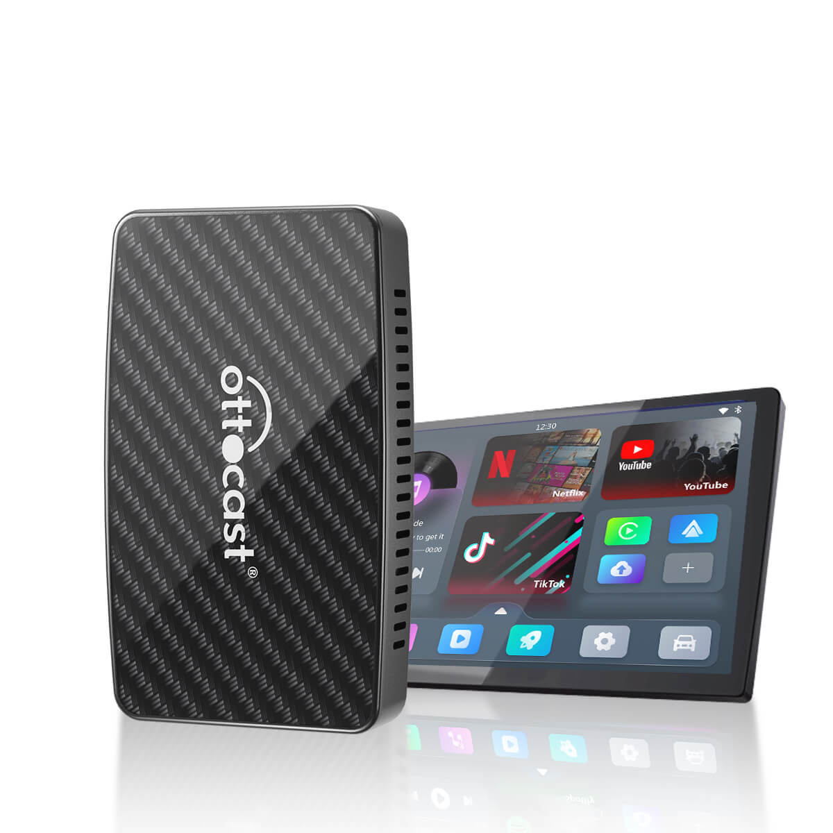 (Dzisiejsza specjalna oferta 40% TANIEJ) Play2Video Pro Bezprzewodowy adapter CarPlay/Android Auto z YouTube i Netflix