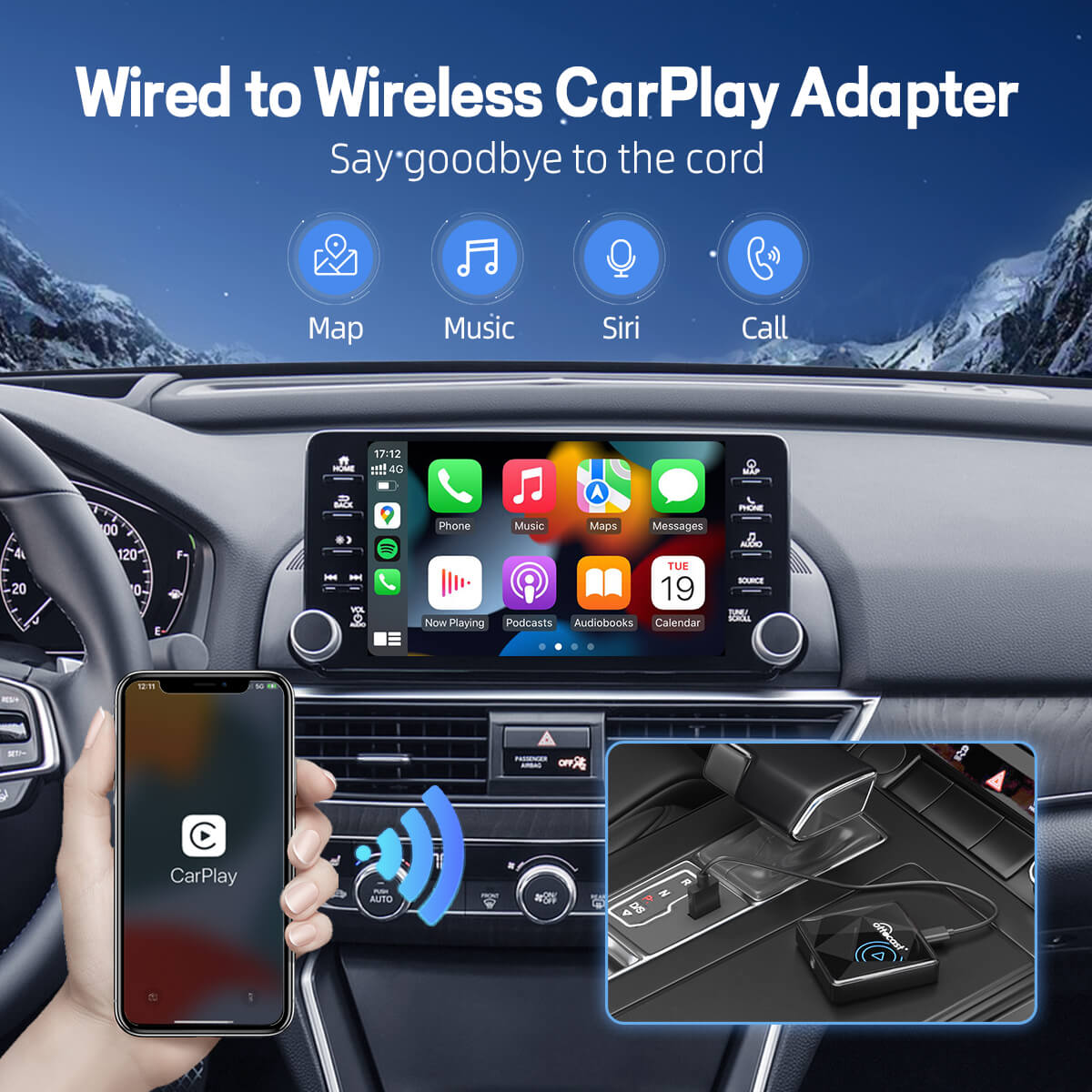 U2AIR Pro trådløs CarPlay-adapter