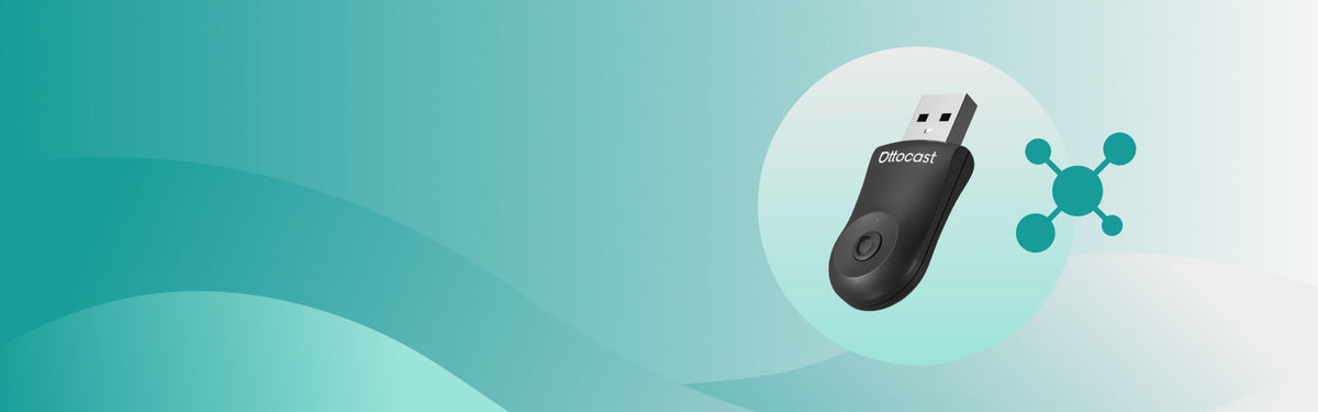 Ottocast mini wireless CarPlay and Android Auto adapter USB dongle for easy in-car connectivity