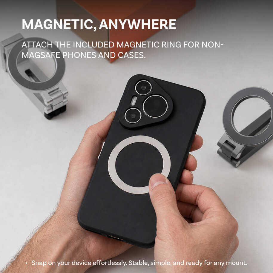 Soporte plegable con pinza magnética para teléfono MCM01