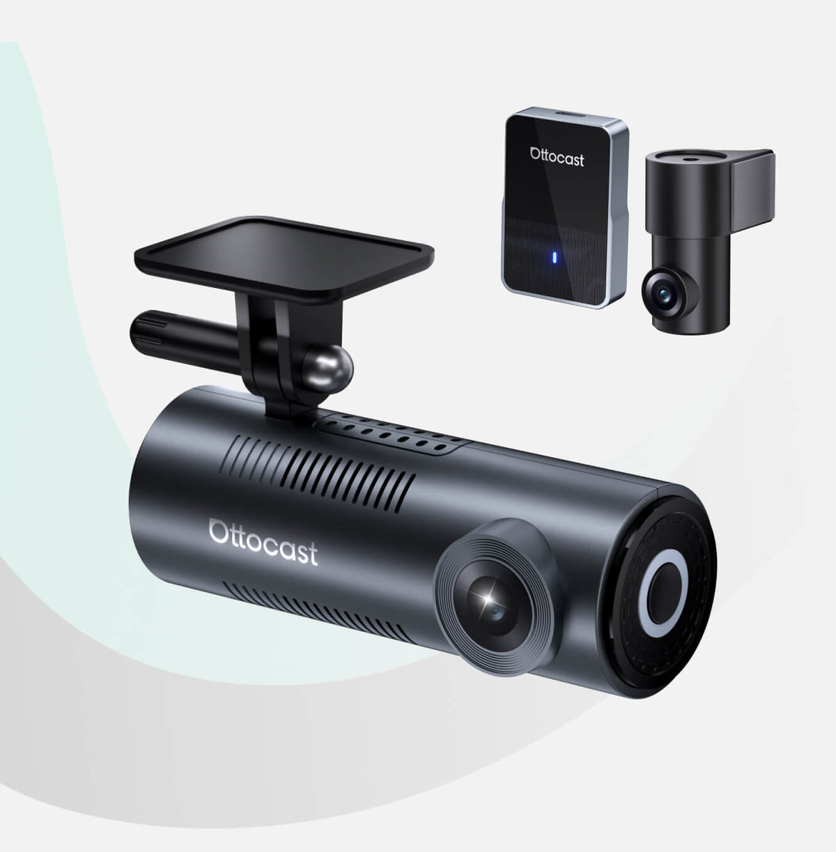OttoSafe Cam 2-i-1 dashcam & trådløs CarPlay adapter