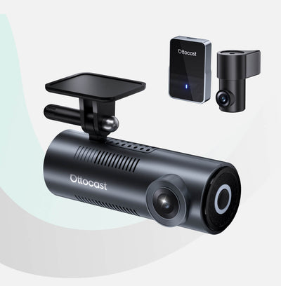 OttoSafe Cam 2-i-1 dashcam & trådløs CarPlay adapter