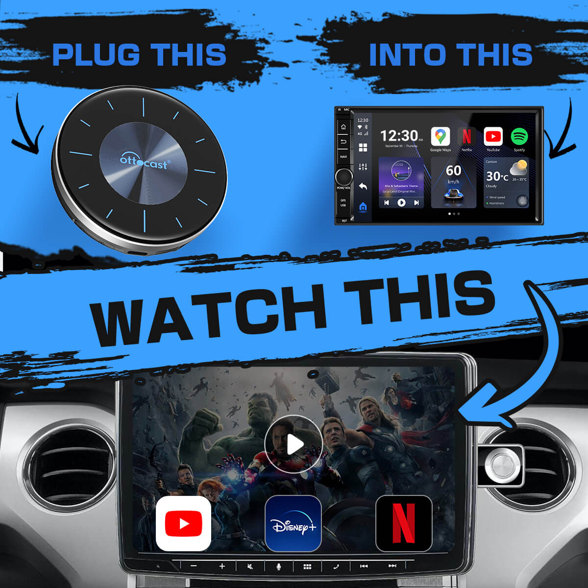 (Twitter specialerbjudande) OttoAibox P3 CarPlay AI-box