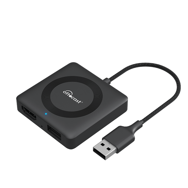 Ottocast Car TV Mate Max wireless adapter USB device for CarPlay and Android Auto streaming