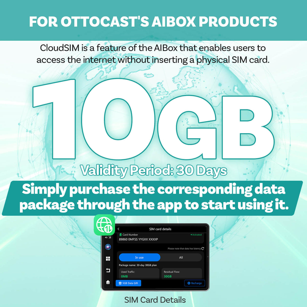 Ottocast CloudSIM - 10GB/30GB/60GB/120GB