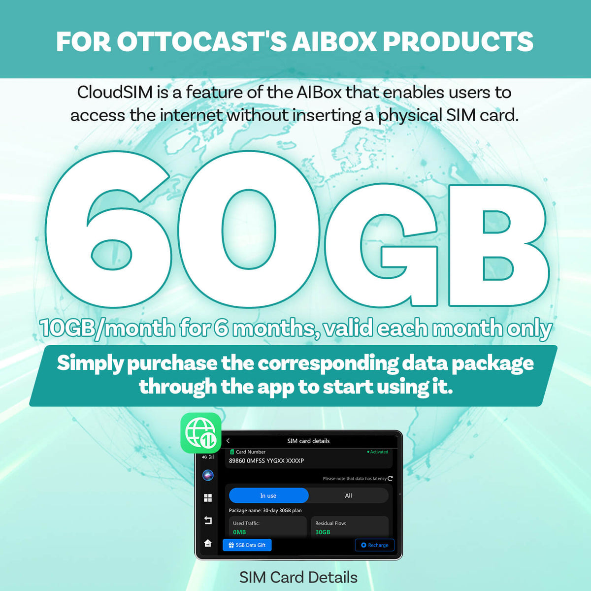 Ottocast CloudSIM - 10GB/30GB/60GB/120GB