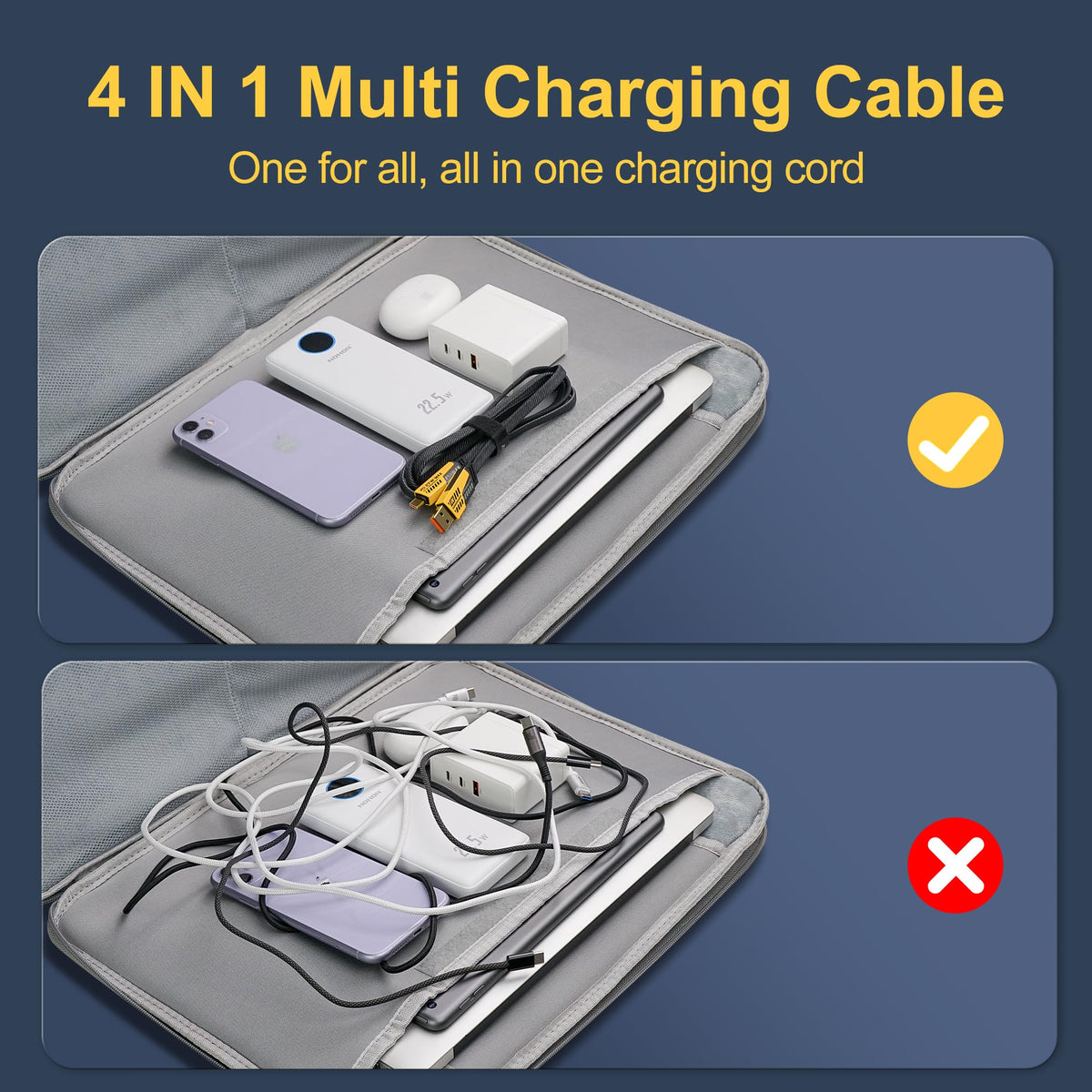 Cable de carga rápida universal 4 en 1