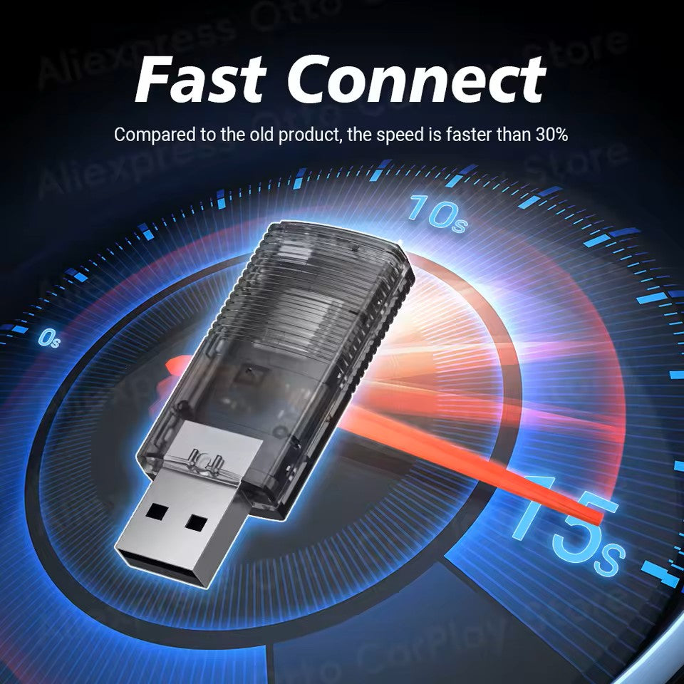 Adaptador Mini inalámbrico 2 en 1 CarPlay/Android Auto