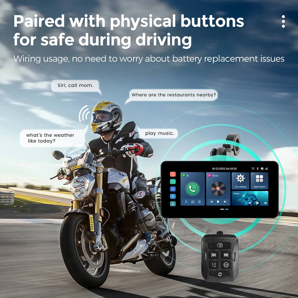 CarPlay Lite C5 Ultra Μοτοσυκλέτας Οθόνη GPS Android 12 με Κάμερα DVR