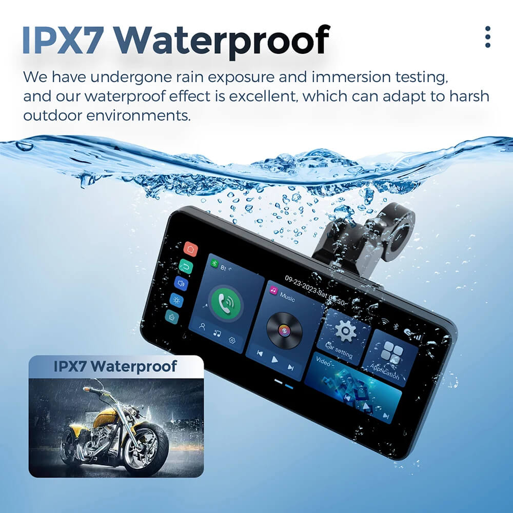 CarPlay Lite C5 Ultra Μοτοσυκλέτας Οθόνη GPS Android 12 με Κάμερα DVR