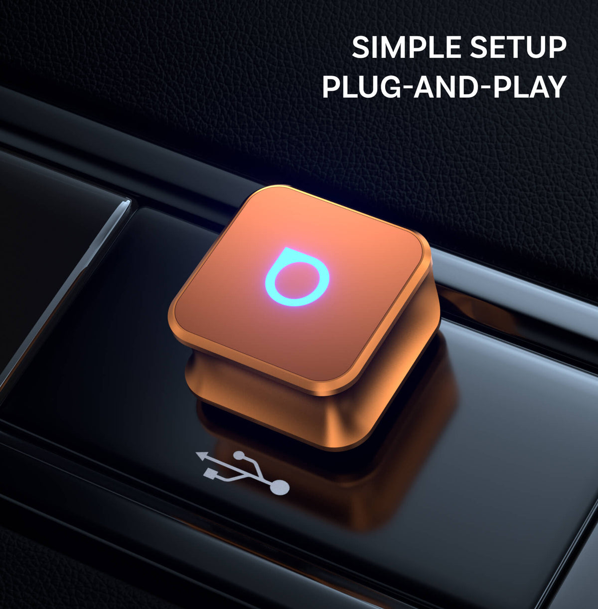 Ottocast Mini Cube 3.0 Adapter - Cosmic Orange