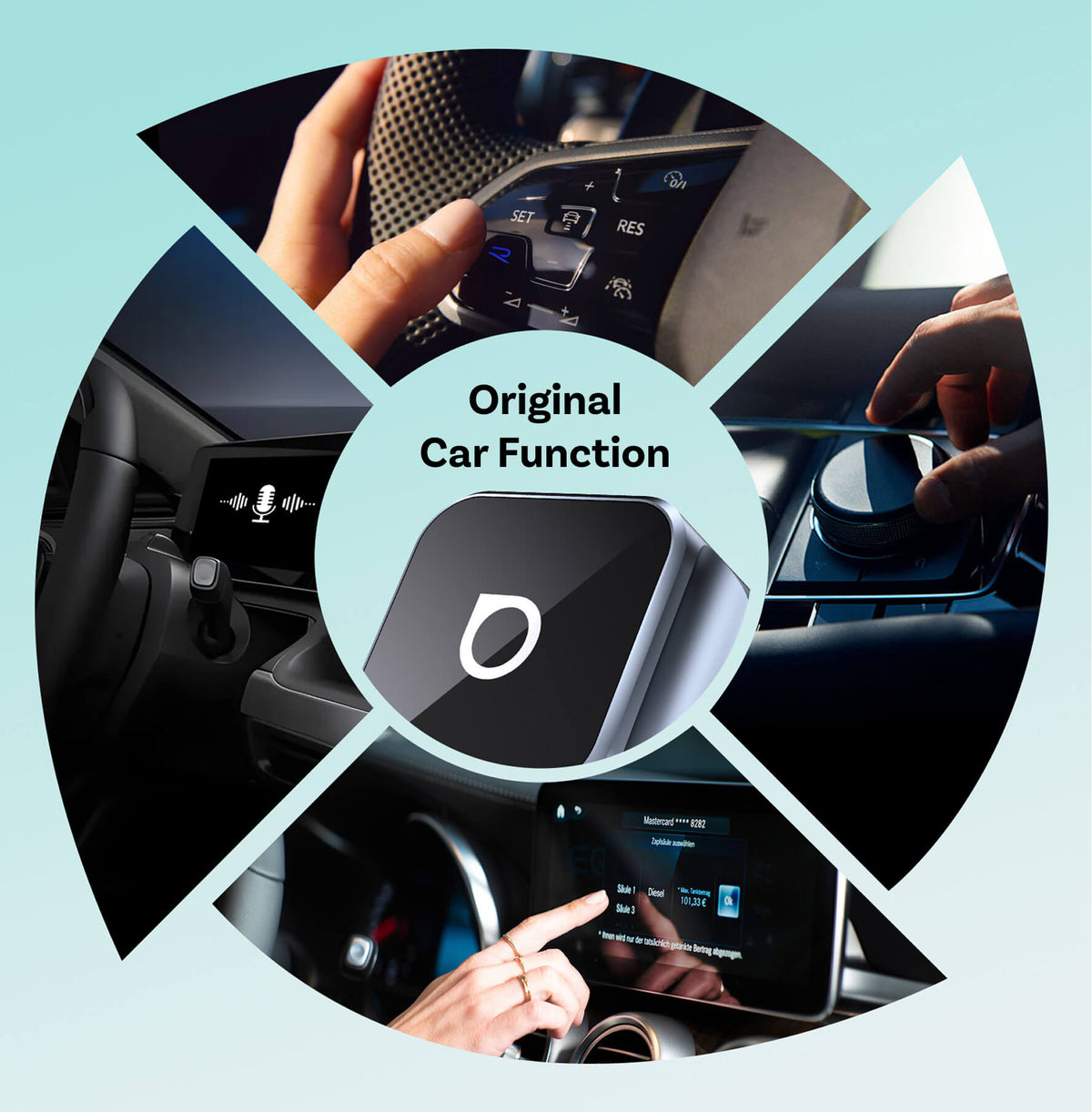 Ottocast Mini Cube 3.0 bezprzewodowy adapter CarPlay/Android Auto
